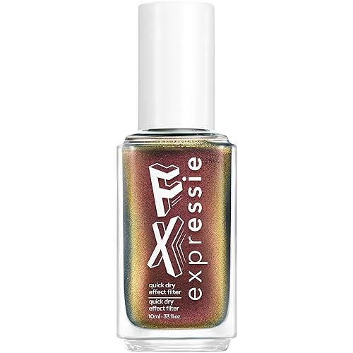 essie Expressie FX Filter Quick-Dry Vegan Nail Polish, Chrome Top Coat, Oil Slick, 0.33 fl oz Beauty & Personal Care essie