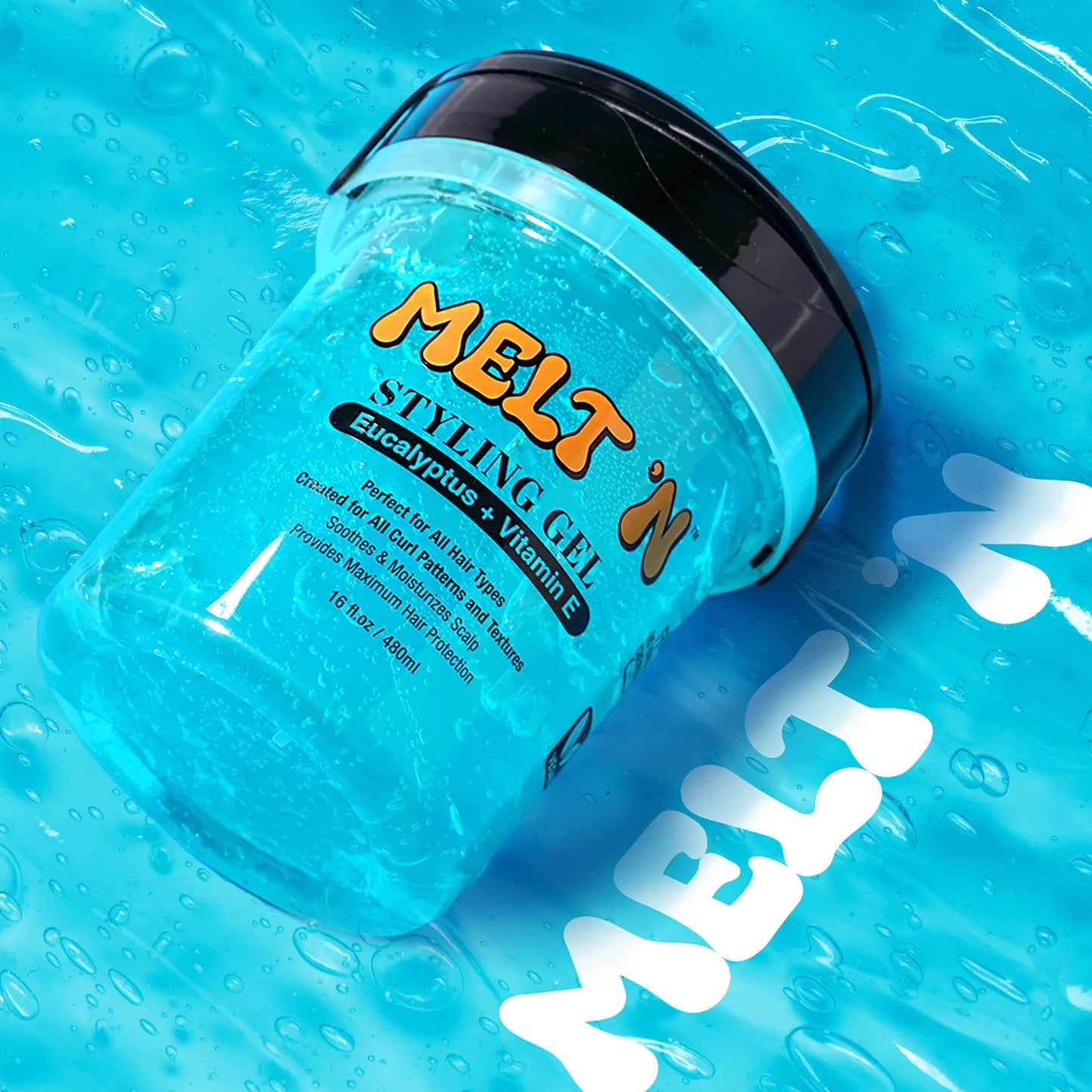 EBIN NEW YORK Melt'n Styling Gel Eucalyptus Oil and Vitamin E 82oz - Strong Hold Styling, Hydrates and Moisturize, Gives High Shine and Refreshing Beauty & Personal Care EBIN NEW YORK