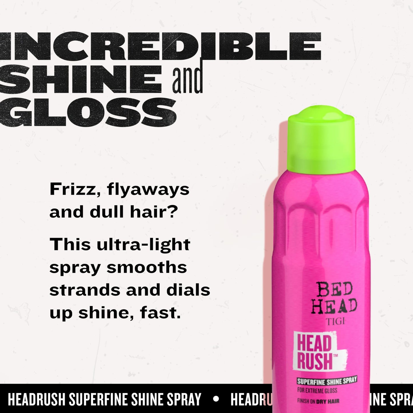 TIGI Bed Head Headrush Shine Hair Spray for Smooth Shiny Hair 5.3 oz Beauty & Personal Care TIGI