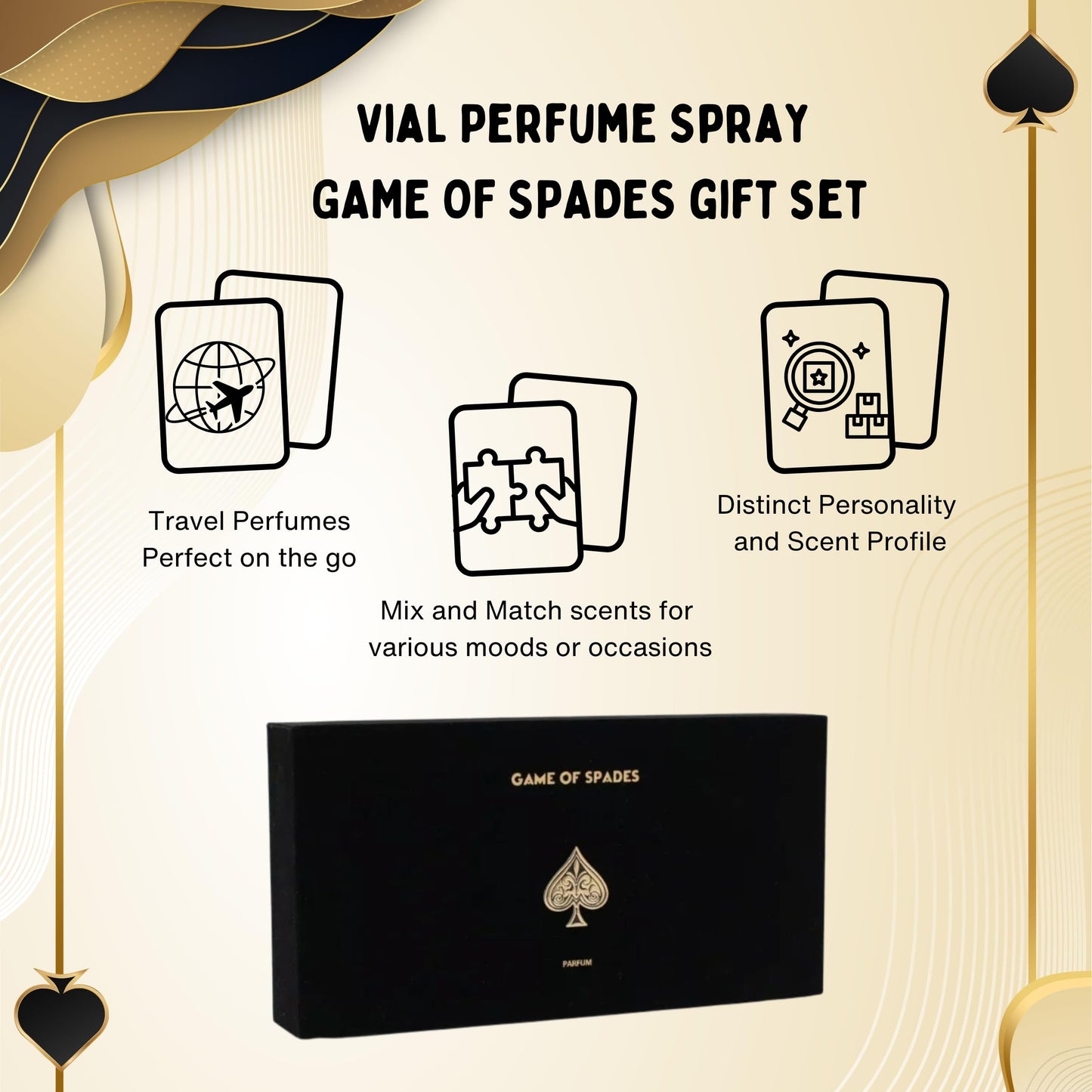 Jo Milano Game Of Spades Perfume Men And Women Mini Coffret Gift Set Beauty & Personal Care Jo Milano