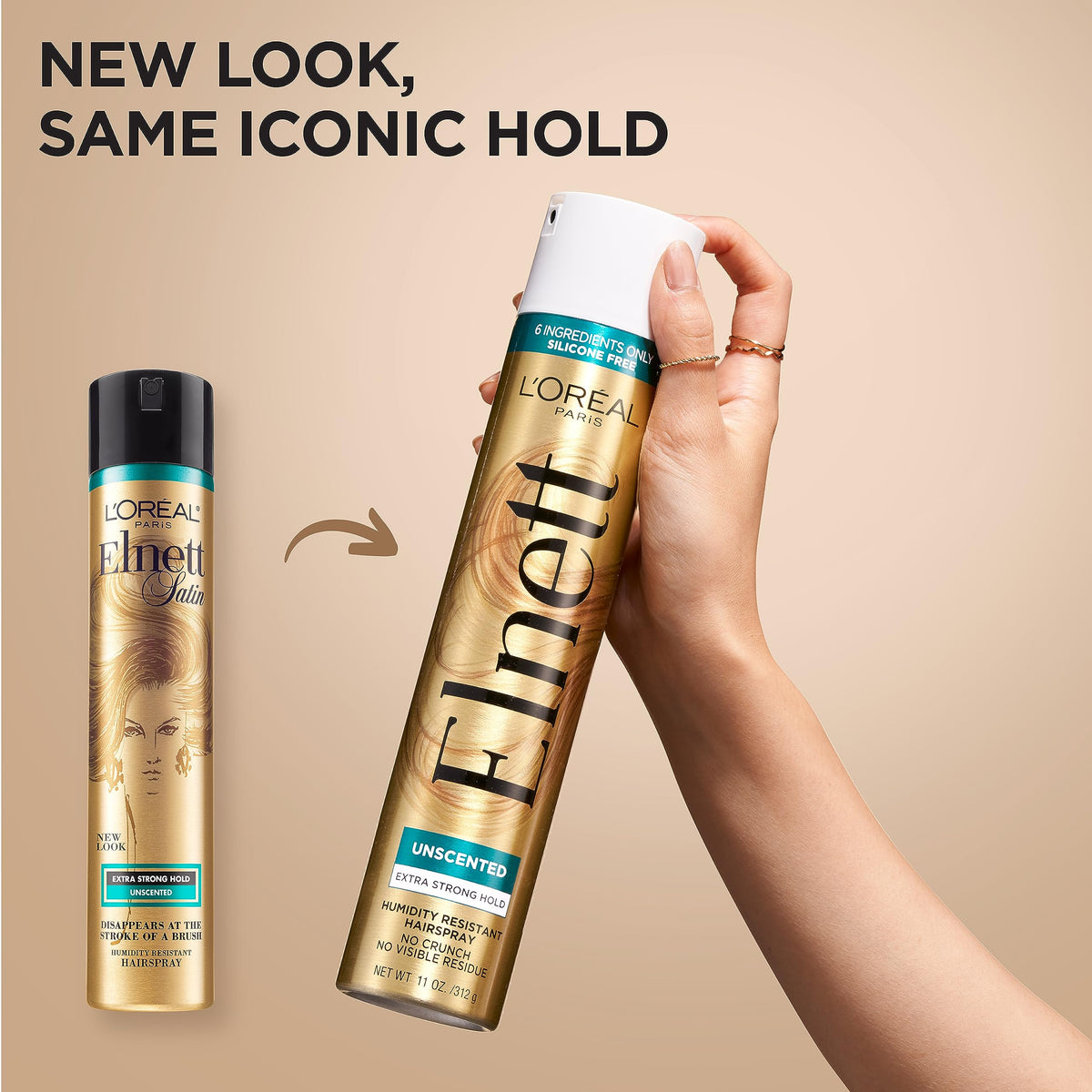 L'Oreal Paris Elnett Satin Hairspray Extra Strong Hold Unscented 11 oz; (Packaging May Vary) Beauty & Personal Care L'Oreal Paris