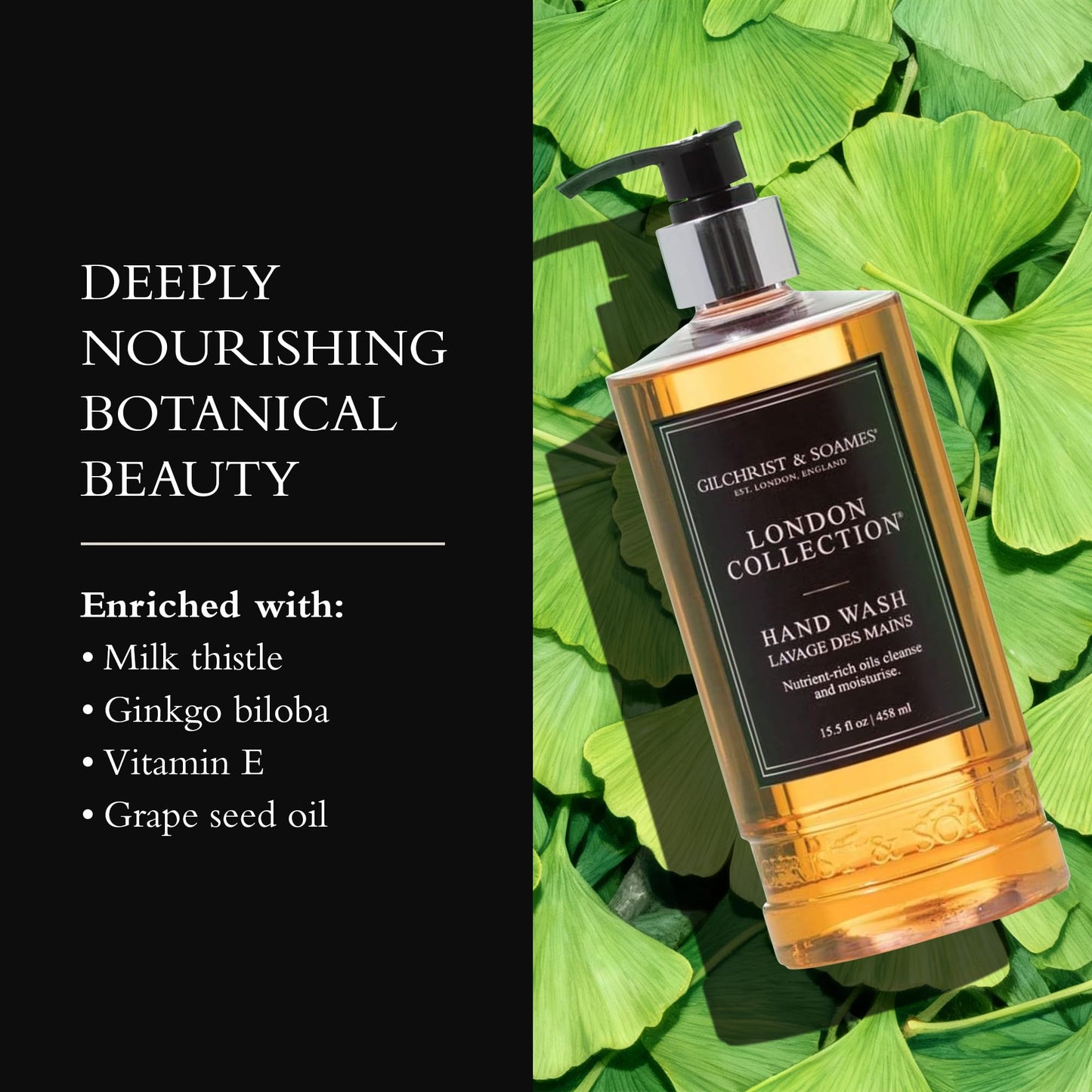 Gilchrist & Soames London Hand Wash - Natural Moisturizing Liquid Cleanser With Red Tea, Soy, Grape Seed Oil, & Ginkgo - Paraben & Sulfate Free Soap Beauty & Personal Care Gilchrist & Soames