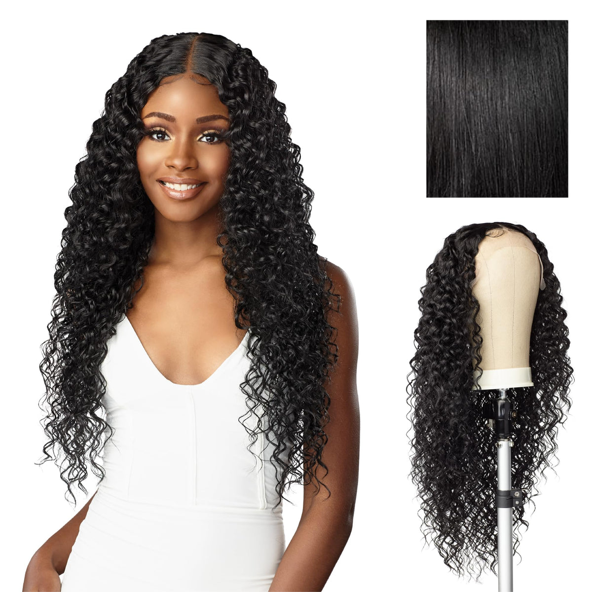 Sensationnel Butta Lace Hhm Wig-Bohemian 28 Inch, 1 JETBLACK