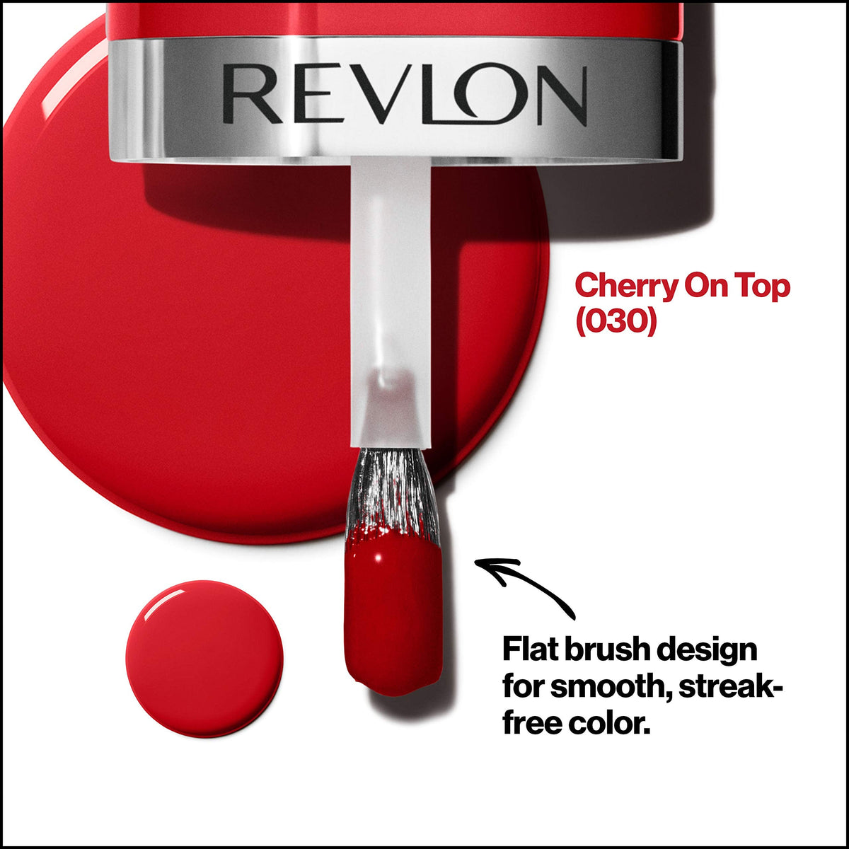 REVLON Ultra HD Snap Nail Color, Natural Rich Glossy Polish, 100% Vegan Formula, No Base or Top Coat Needed, 030 Cherry On Top, 0.27 fl oz Beauty & Personal Care REVLON
