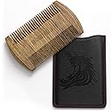 Bossman Pocket Size Sandalwood Comb with Protective Case - Fine and Wide Tooth for Beard, Mustache, and Hair Shaping Tool Beauty & Personal Care Bossman