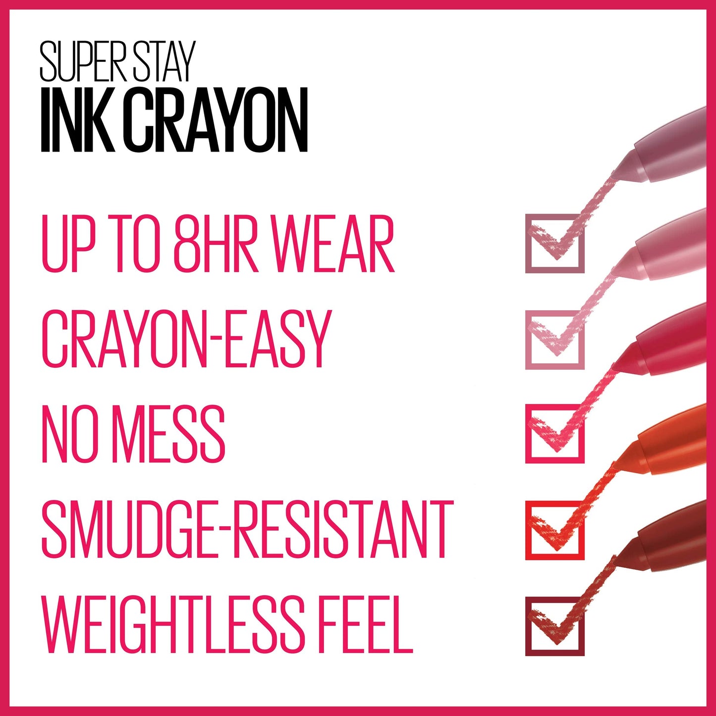 Maybelline SuperStay Ink Crayon Matte Longwear Lipstick With Built-in Sharpener, Know No Limits, 0.04 Ounce Beauty & Personal Care MAYBELLINE