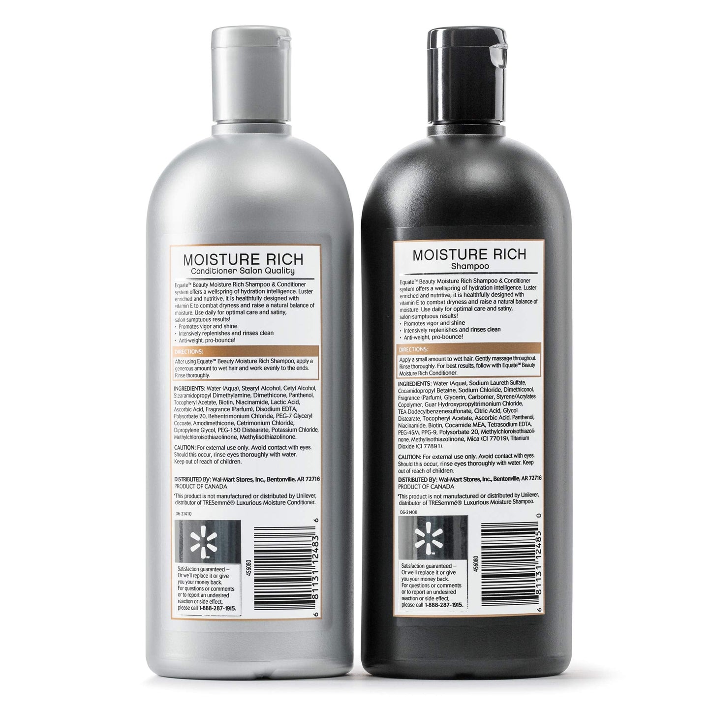 Equate Beauty Moisture Rich Shampoo & Conditioner, 28 fl oz, (Pack of 2) Beauty & Personal Care Equate