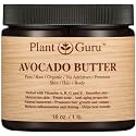 Avocado Body Butter 16 oz. 100% Pure Raw Fresh Natural Cold Pressed. Skin, Hair, Nail Moisturizer, DIY Creams, Balms, Lotions, Soaps. Beauty & Personal Care Plant Guru