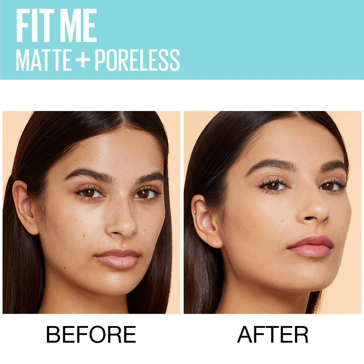 Maybelline Fit Me Matte + Poreless Liquid Foundation Makeup, Pure Beige, 2 COUNT Oil-Free Foundation