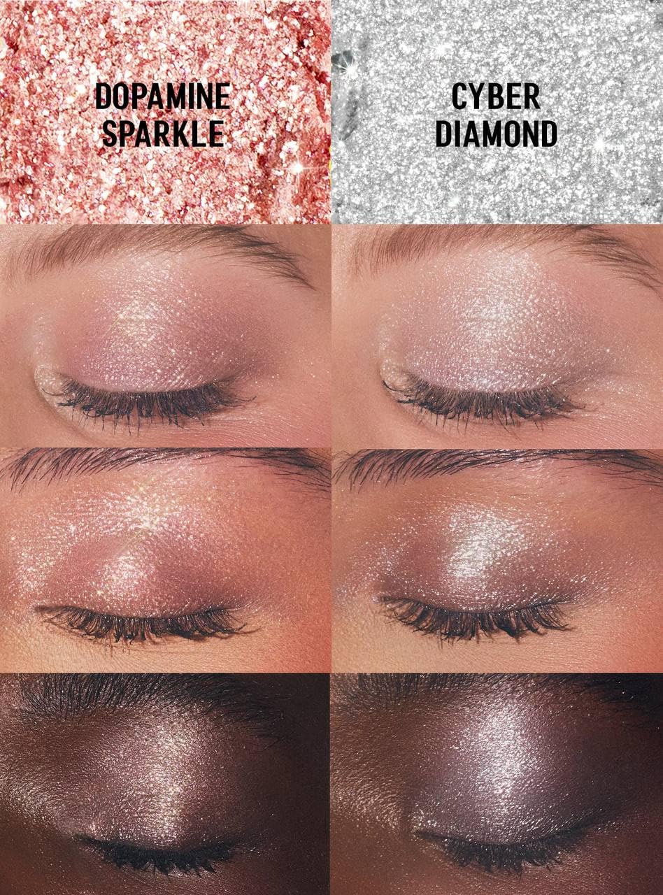 Half Magic GLITTERPUCK Cyber Diamond (Silver) - sparkling pressed glitter for eyes, face and body + Bonus Premium Korean BlueBerry Sheet Masque Beauty & Personal Care Half Magic