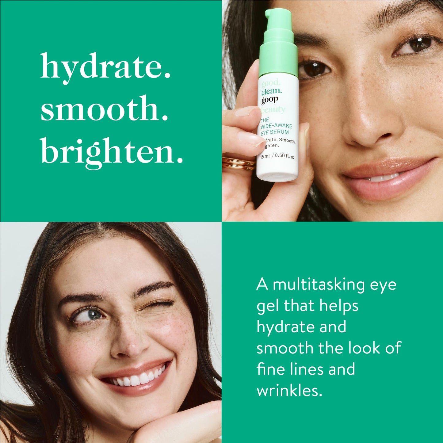 good.clean.goop beauty The Wide-Awake Eye Serum | Gel Serum to Reduce Fine Lines | Peptides, Astaxanthin & Reishi Mushroom Extract | Caffeine Eye Beauty & Personal Care good.clean.goop