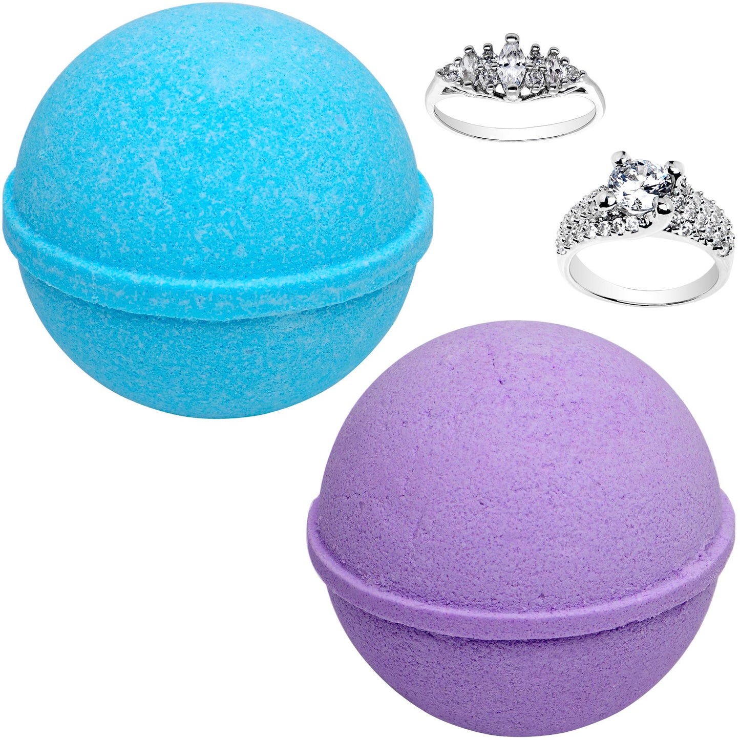 Ocean Breeze Lavender Bath Bombs Gift Set of 2 with Size 9 Ring Surprise Inside Each Made in USA Beauty & Personal Care Jackpot Candles