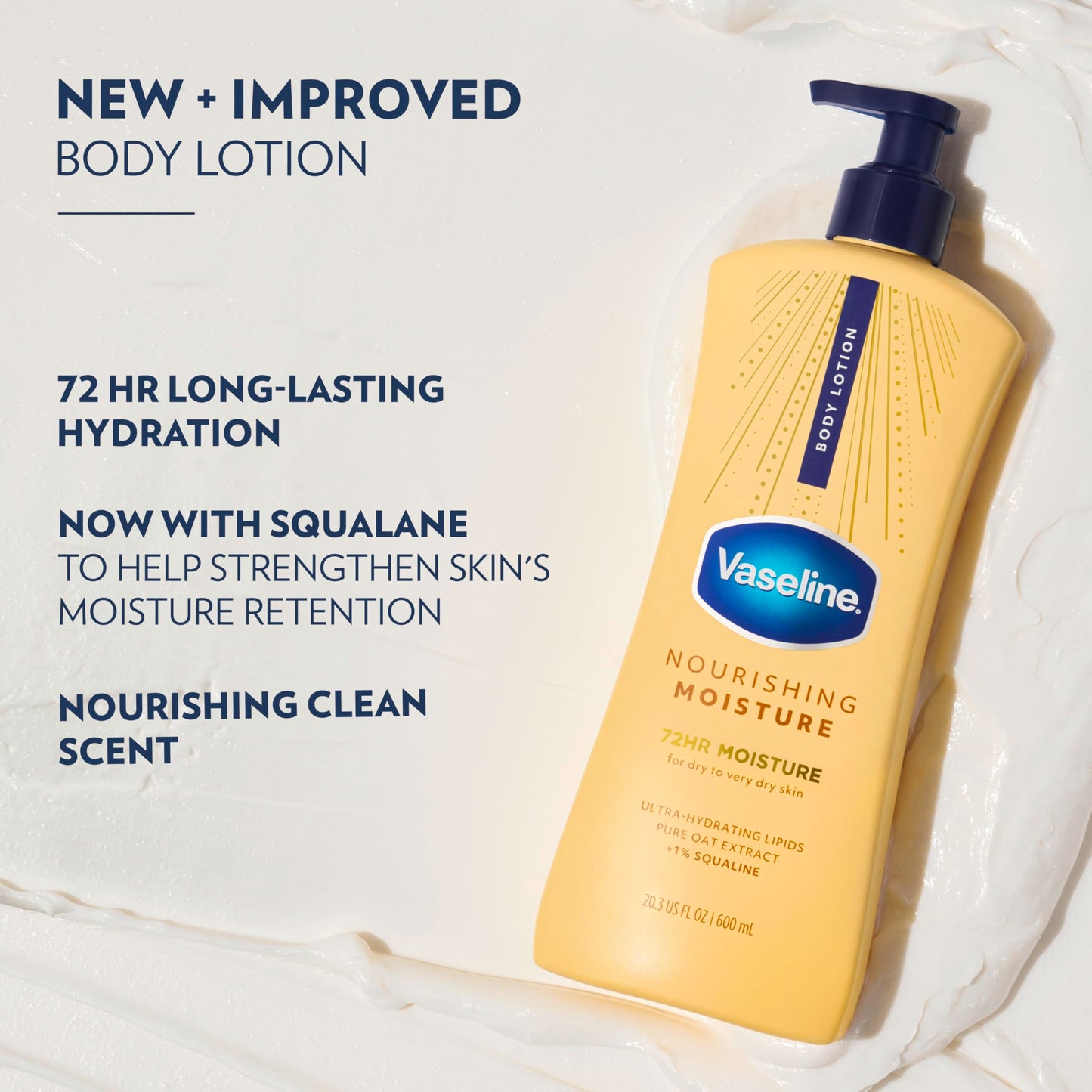 Vaseline Nourishing Moisture Nourishing Moisture Body Lotion for Dry Skin, Made with Ultra-Hydrating Lipids + Pure Oat Extract for Nourished Beauty & Personal Care Vaseline