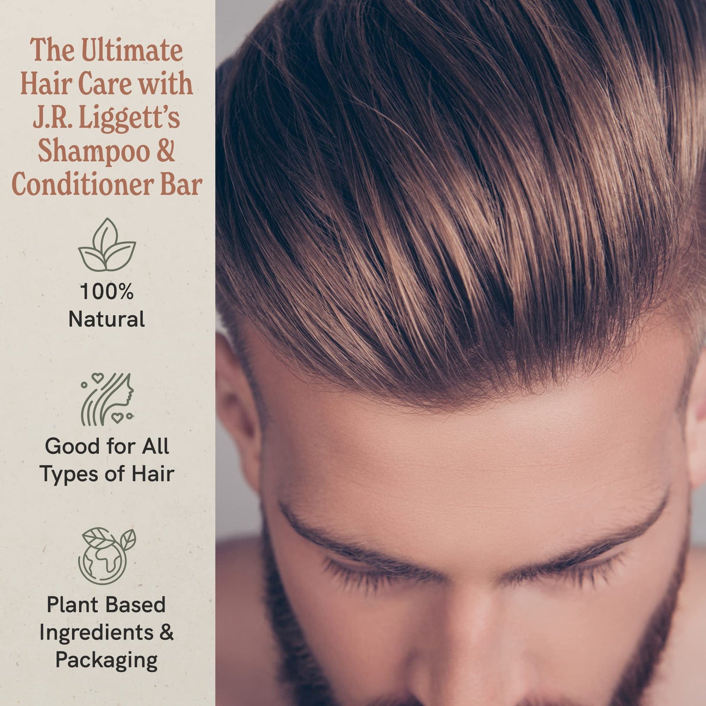 J.R.LIGGETT'S Moisturizing Formula Shampoo Bar and Conditioner Bar 2-Pack, All-Natural, Plant-Based Solid Hair Care Set, Sulfate-Free, 3.5 oz Shampoo Beauty & Personal Care J·R·LIGGETT'S