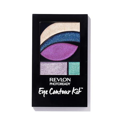 Revlon PhotoReady Eye Contour Kit, Eyeshadow Palette with 5 Wet/Dry Shades & Double-Ended Brush Applicator, Eclectic (517), 0.1oz Beauty & Personal Care REVLON