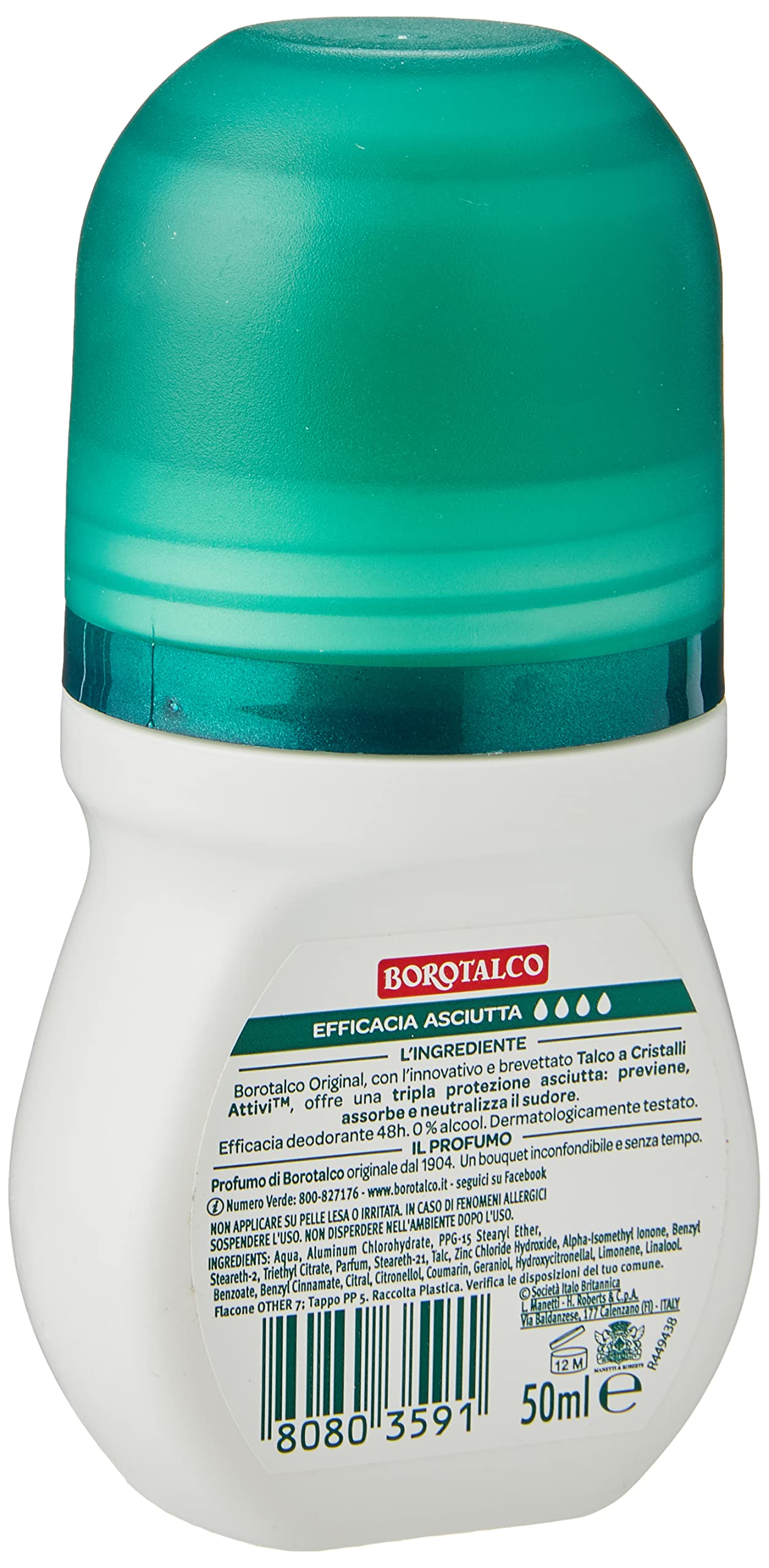 Borotalco Deodorant with Roll-On Original by Borotalco Beauty and Personal Care Borotalco