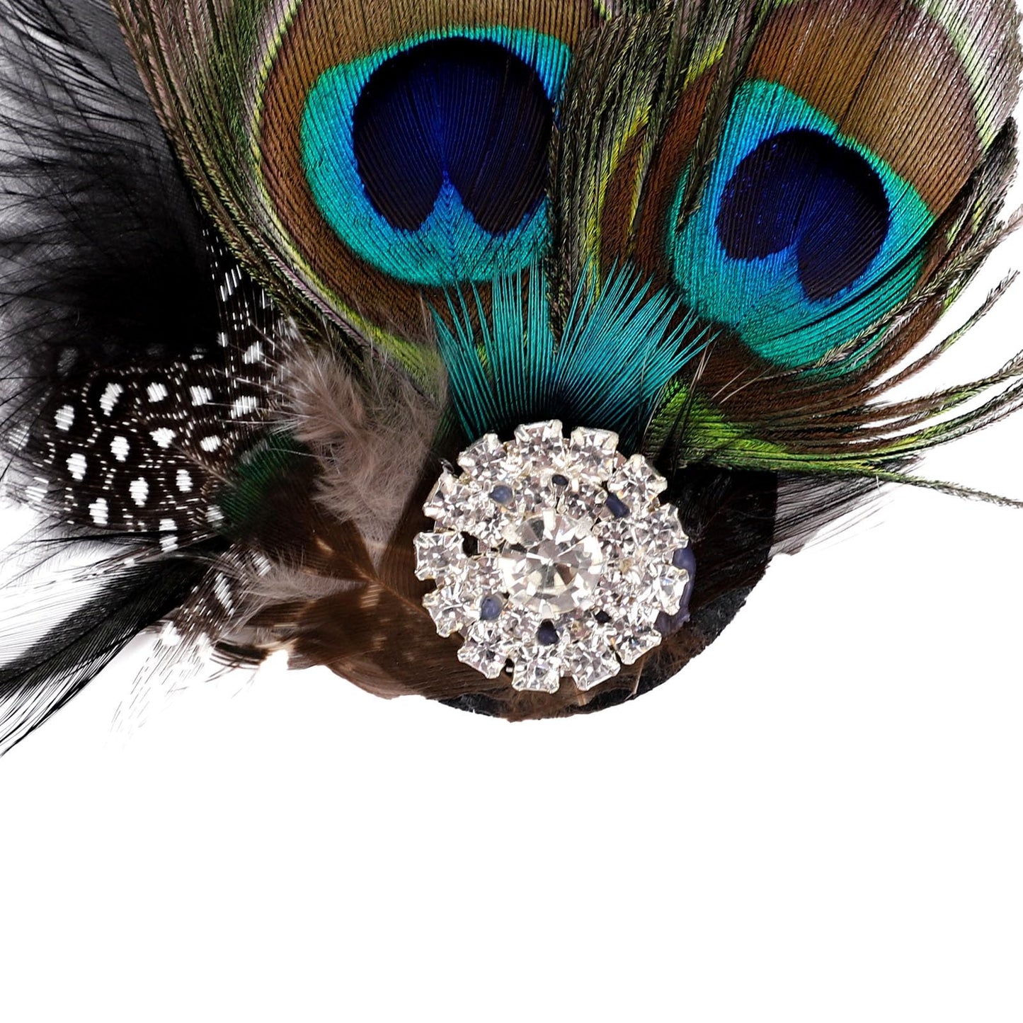 Song Qing Fascinator Hair Clips Peacock Feather Hair Clip Pin for Women Brides Bridesmaids Onesize Beauty & Personal Care Song Qing