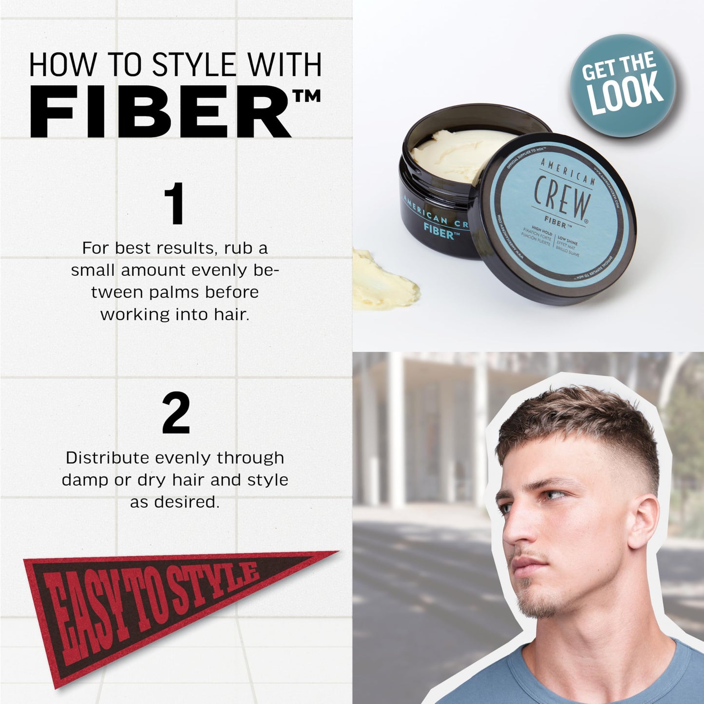 American Crew Men's Hair Fiber, Like Styling Gel with High Hold & Low Shine, Travel Size, 1.7 oz Beauty & Personal Care AMERICAN CREW