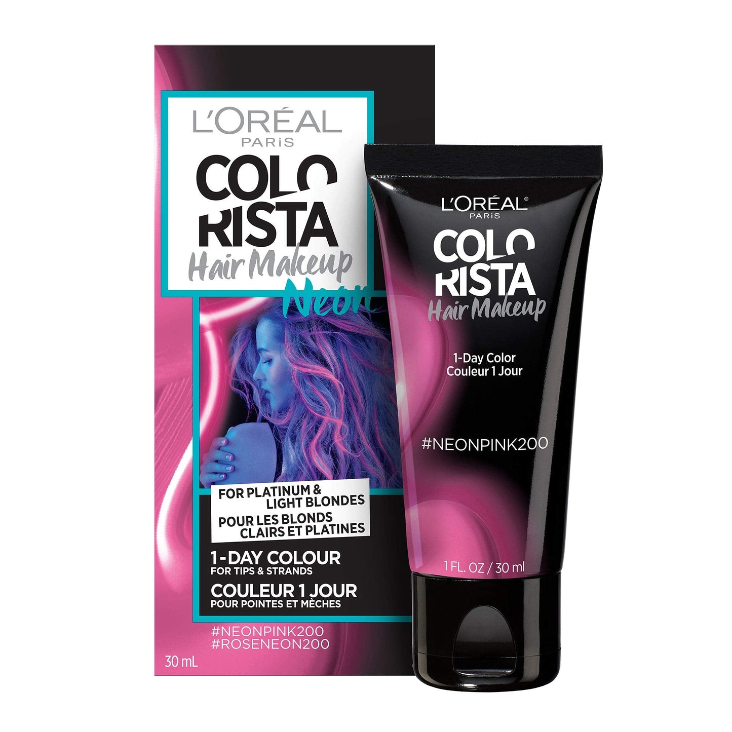 L'oreal Paris Hair Color Colorista Makeup 1-day for Blondes, Neon Pink 200, 1 Fluid Ounce Beauty & Personal Care L'Oreal Paris