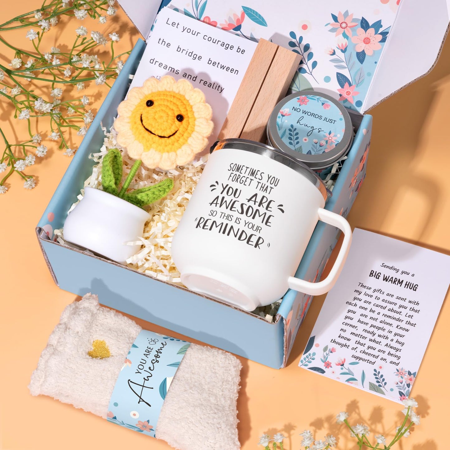 Get Well Gifts for Women, After Surgery Recovery Gifts, Sunflower Gifts for Women Gifts Baskets Feel Better Soon, Birthday Gift Thinking of You Care Beauty and Personal Care GiftPeak