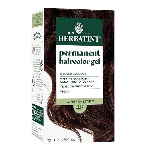 Herbatint Permanent Hair Dye For Women - 4R Copper Chestnut - For Up To 100% Gray Coverage of Resistant Gray Hair - Ammonia-Free, Alcohol-Free & Vegan Beauty & Personal Care Herbatint