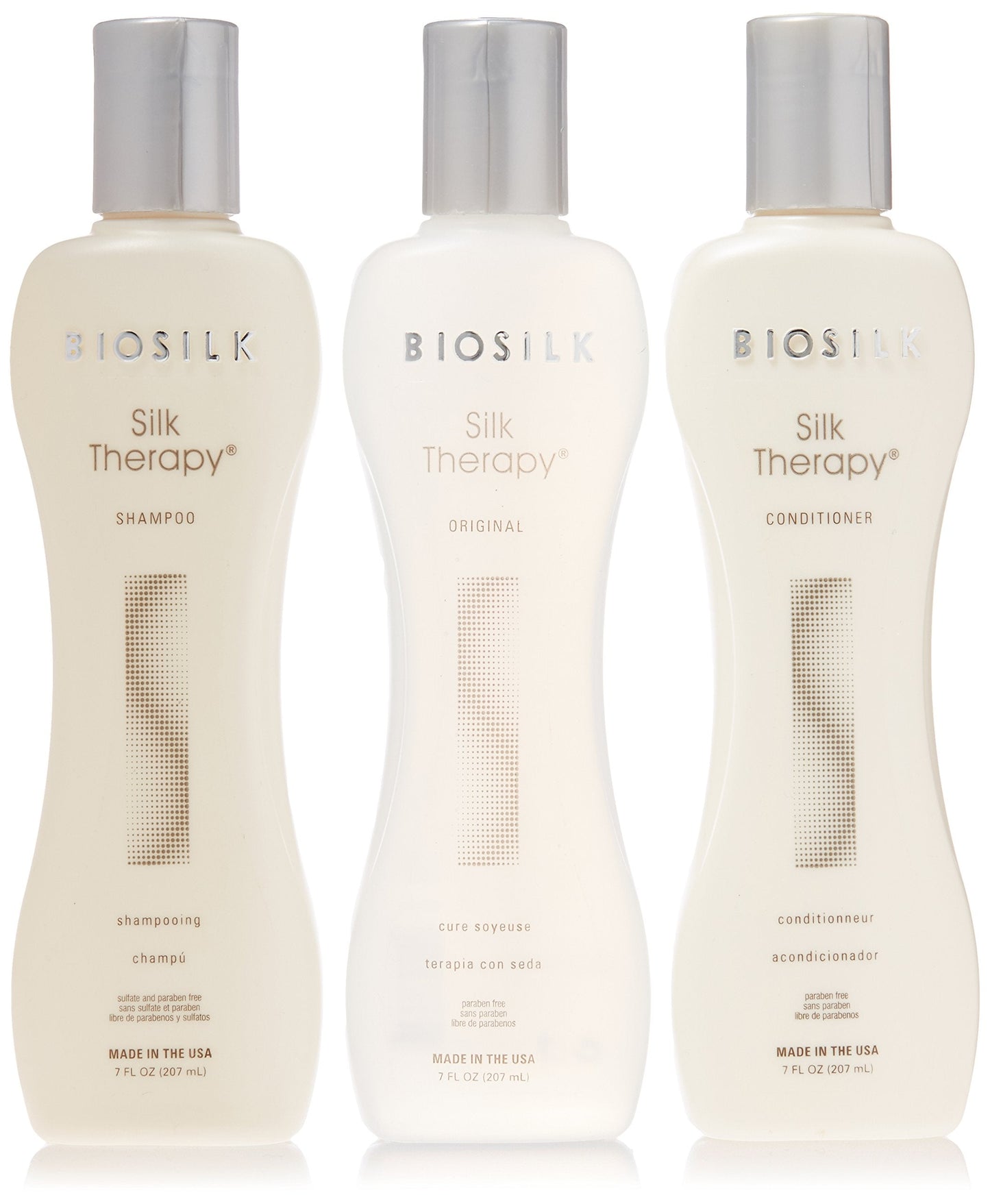 BioSilk Silk Therapy Trio Gift Set: Silk Infused Shampoo, Conditioner & Serum for All Hair Types, Restores & Maintains Hair Health, Paraben & Sulfate Beauty & Personal Care BioSilk