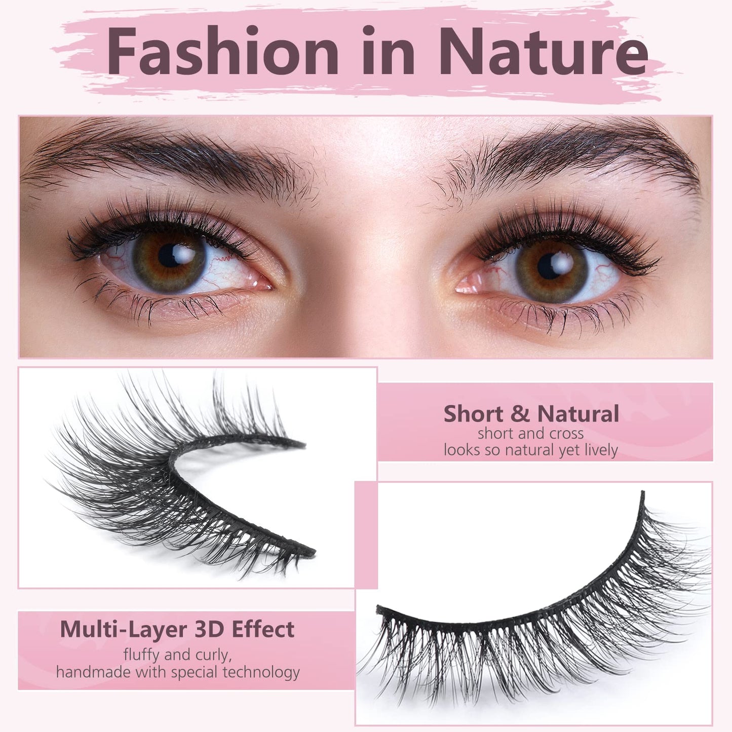 SONAFEEL False Lashes Natural Look Eye Lashes Pack Short Natural Eyelashes Wispy Strip Lashes Small Crisscross Daily Fake Eyelashes Reusable Faux 3d Beauty & Personal Care SONAFEEL