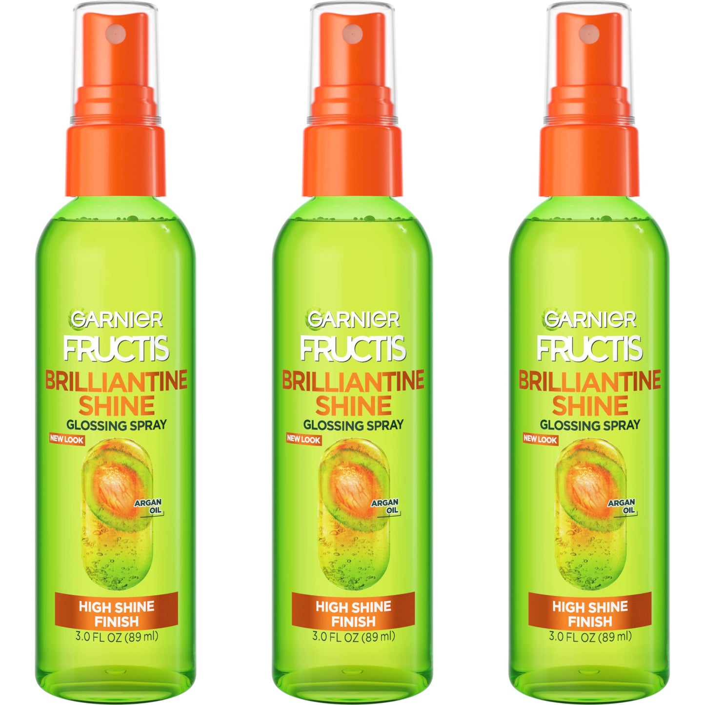 Garnier Fructis Style Brilliantine Shine Glossing Spray for High Shine Finish, Argan Oil, 3 Fl Oz, 3 Count (Packaging May Vary) Beauty & Personal Care Garnier