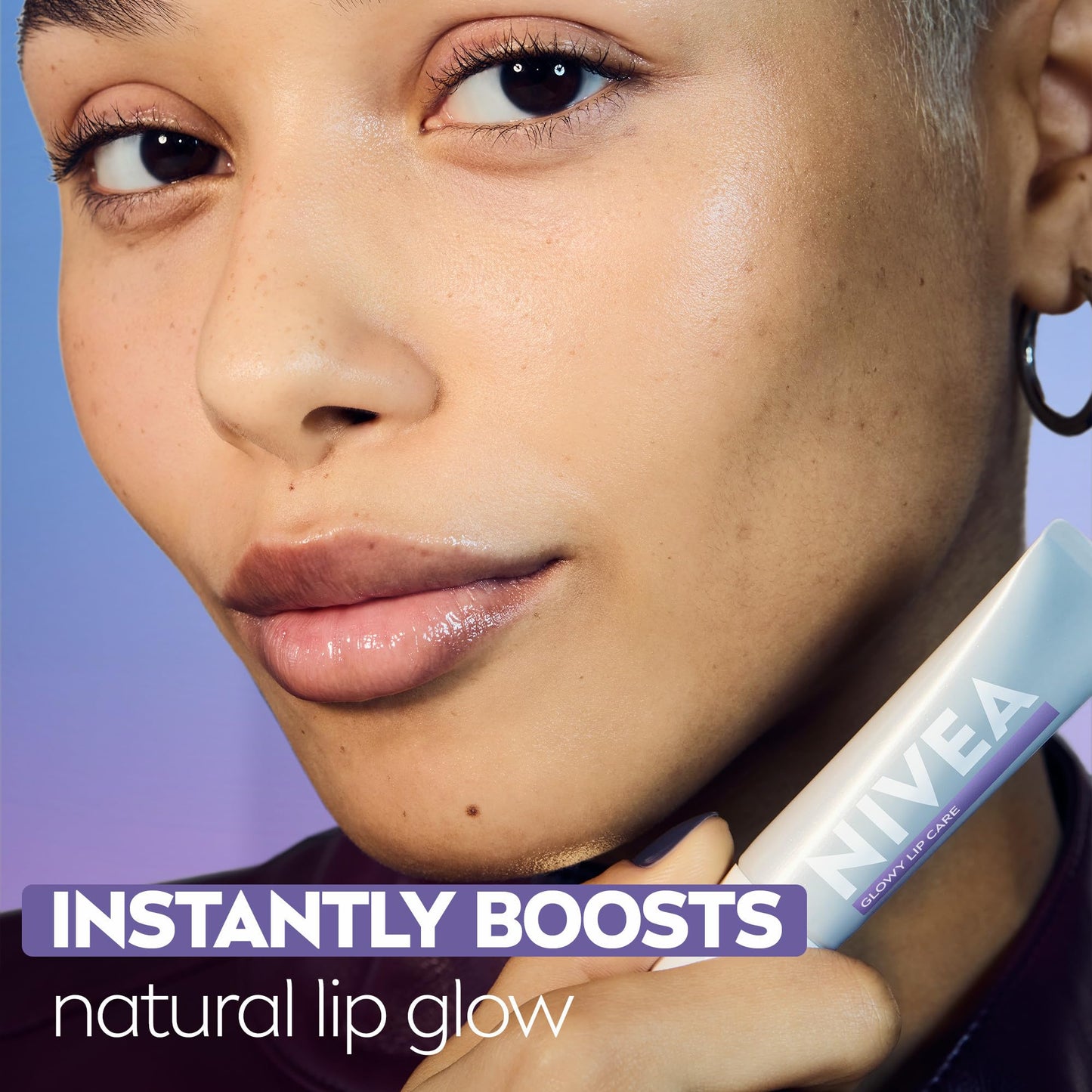 NIVEA Glowy Lips, Vegan Lip Balm with Hyaluronic Acid, Vitamin E, and Magnolia Extract, Moisturizing Lip Balm Instantly Boosts Natural Lip Glow, 0.35 Beauty and Personal Care NIVEA