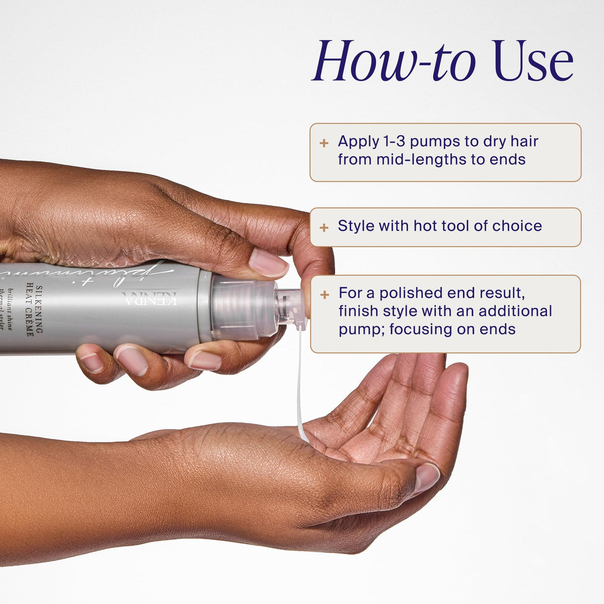 Kenra Professional Platinum Silkening Heat Crème | Brilliant Shine Thermal Styler | Reduces Hot Tool Passes by 50% | Prevents Breakage & Improve