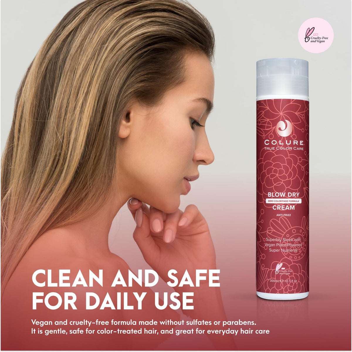 COLURE Blow Dry Cream, 10 Fl Oz - Anti Frizz Heat Protectant Styling Crème & Smoothing Formula for Color Treated Hair Beauty & Personal Care COLURE