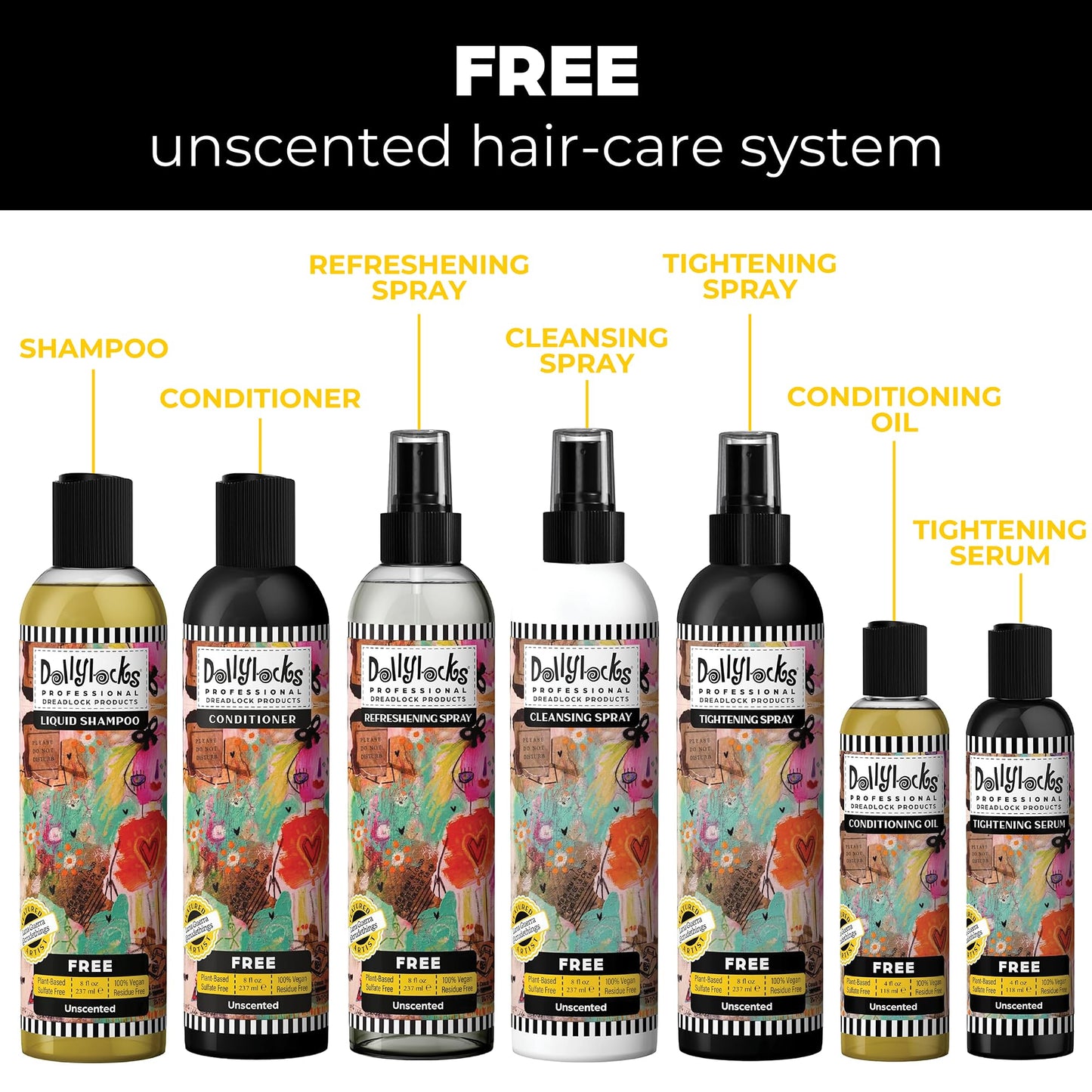 Dollylocks Texture Serum | No Flake Frizz-free Styling | Plant-Based Residue-Free Vegan | Locs, Curls, Braids, Dreadlocks | Nag Champa | 4oz Beauty & Personal Care Dollylocks