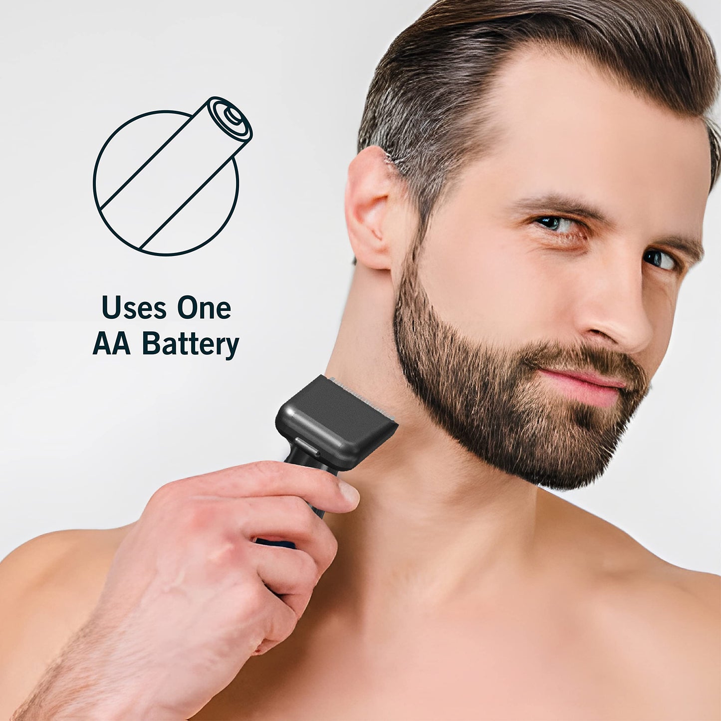 Perry Ellis Cordless Men’s Shaving Kit, Beard-, Ear-, and Nose-Hair Trimmer with 2 Detachable Heads, Trimming Guide with 4 Adjustable Levels, IPX4 Beauty and Personal Care Perry Ellis