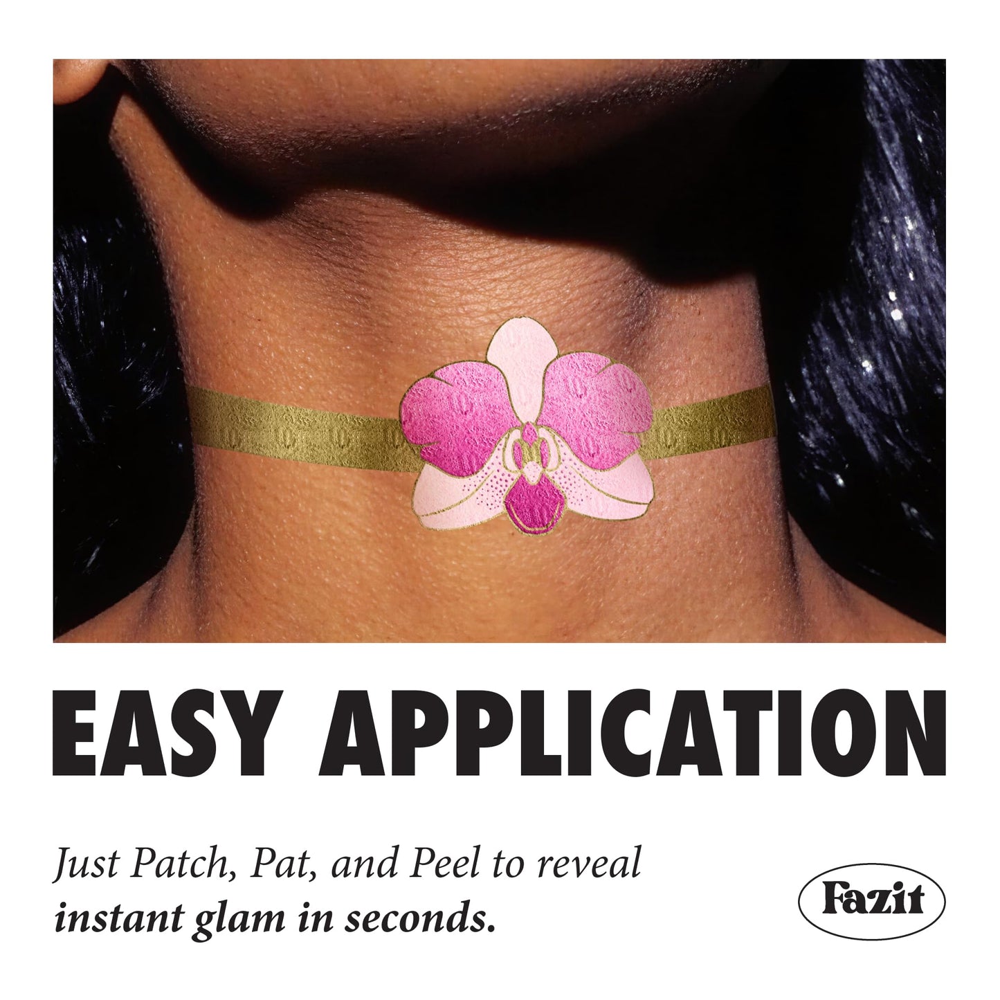 Fazit Makeup Patches - Orchid Bodybond - Glow Up Make-Up Patches - Cute Glitter Makeup Accessories for Women - Cosmetic Body Glitter Beauty & Personal Care Fazit