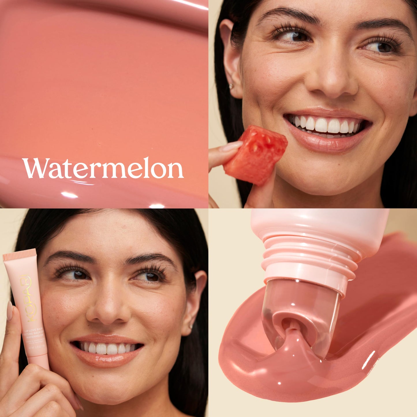 Kopari Lip Love Moisture Balm in Watermelon SPF 30, Tinted Mineral Lip Sunscreen with Ceramides & Squalane, Clean Vegan Hydrating Balm, 0.35 oz Beauty and Personal Care Kopari