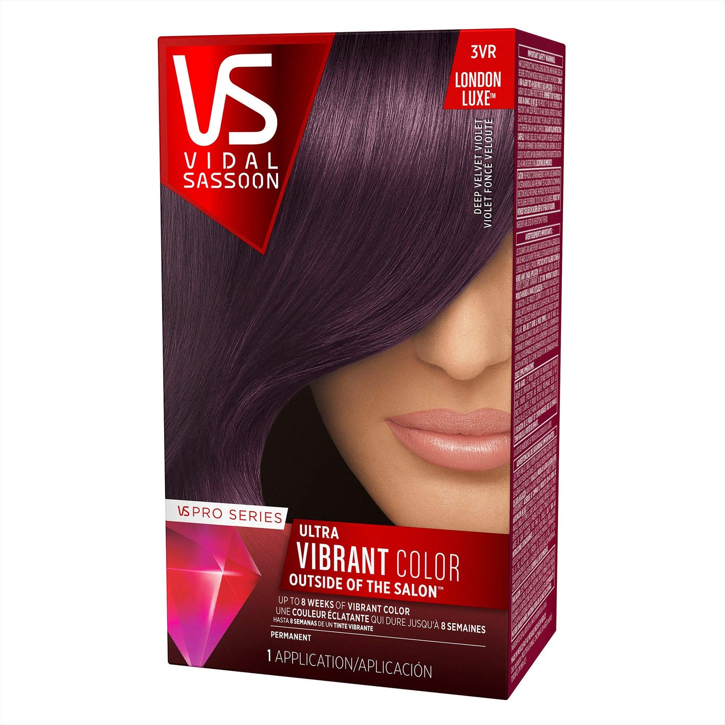 Vidal Sassoon Pro Series Permanent Hair Dye, 3VR Deel Velvet Violet Hair Color, Pack of 1 Beauty & Personal Care Vidal Sassoon