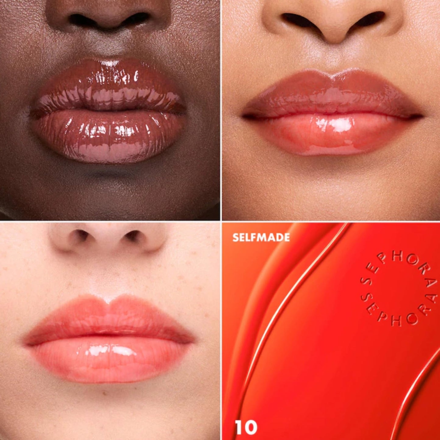 SEPHORA Collection Glossed Moisturizing Lip Gloss - 10 Self Made (warm rosy coral), 5 mL / 0.16 fl oz Beauty & Personal Care SEPHORA