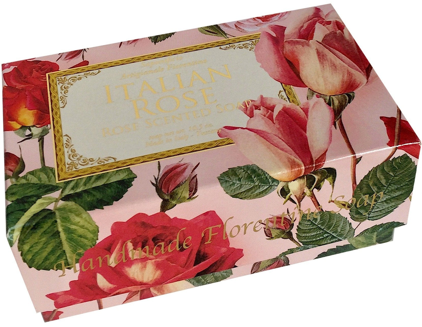 Bar Soap by Saponificio Artigianale Fiorentino- Tuscan Roseto Italian Rosa Rose Scented Soap All Natural Bath Cleanser 10.5 Ounce Beauty & Personal Care Saponificio Artigianale Fiorentino