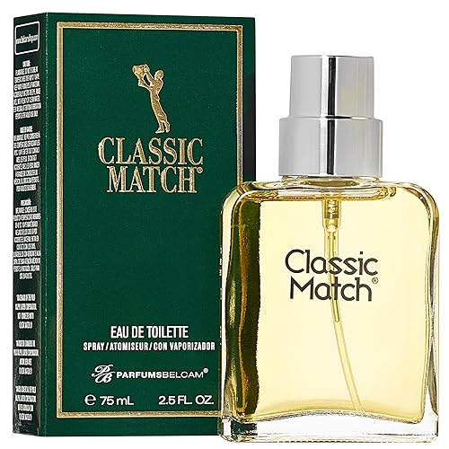 PB ParfumsBelcam Classic Match Green Eau De Toilette Spray for Men - Fresh Chypre Cologne, Bergamot, Basil, Musk, Long-Lasting Masculine Fragrance Beauty & Personal Care PB ParfumsBelcam
