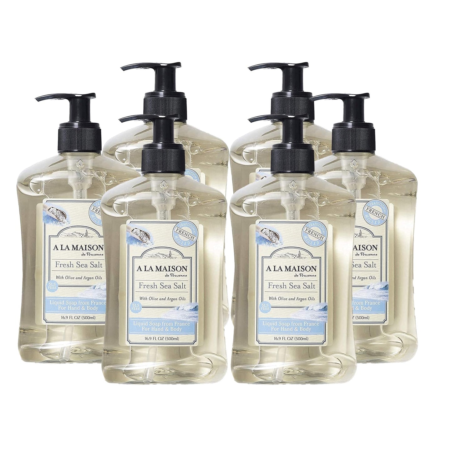 A LA MAISON French Liquid Hand Soap, Fresh Sea Salt - Natural Hand Wash Made with Essential Oils - Biodegradable, Plant-Based, Vegan, Cruelty-Free Beauty & Personal Care A LA MAISON