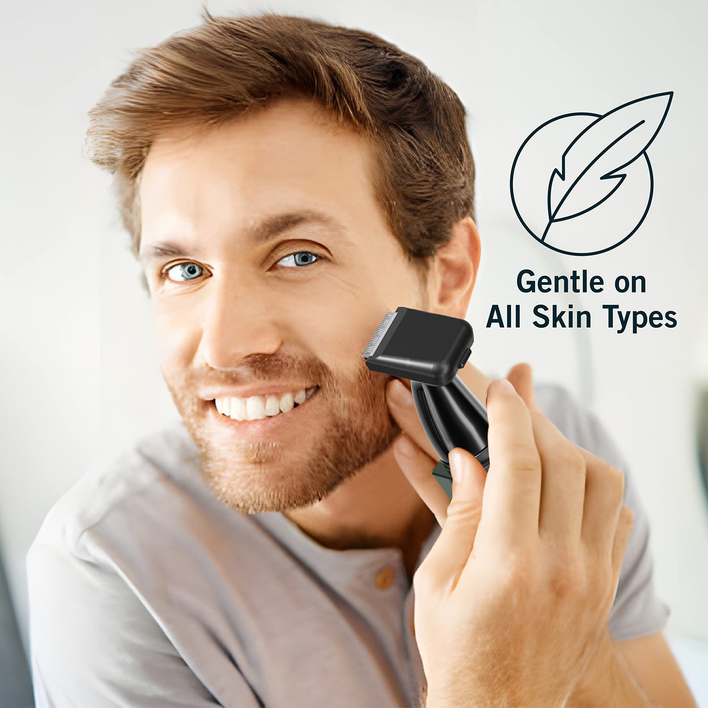 Perry Ellis Cordless Men’s Shaving Kit, Beard-, Ear-, and Nose-Hair Trimmer with 2 Detachable Heads, Trimming Guide with 4 Adjustable Levels, IPX4 Beauty and Personal Care Perry Ellis