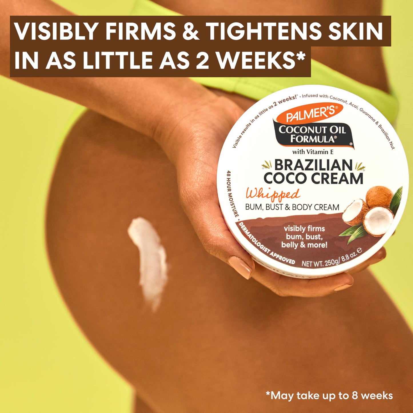 Palmer's Coconut Oil Formula Brazilian Coco Cream with Vitamin E, 8.8 Fl Oz, Whipped Bum, Bust & Body Cream, Helps with Skin Tightening & Firming Beauty & Personal Care Palmer's