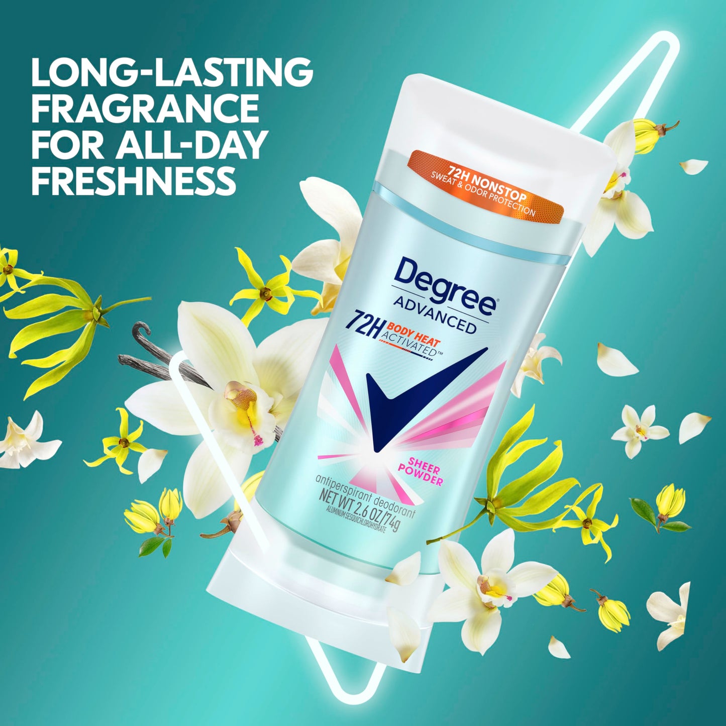 Degree Advanced Protection Antiperspirant Deodorant Sheer Powder for 72-Hour Sweat & Odor Control for Women, with Body Heat Activated Technology, 2.6 Beauty & Personal Care Degree