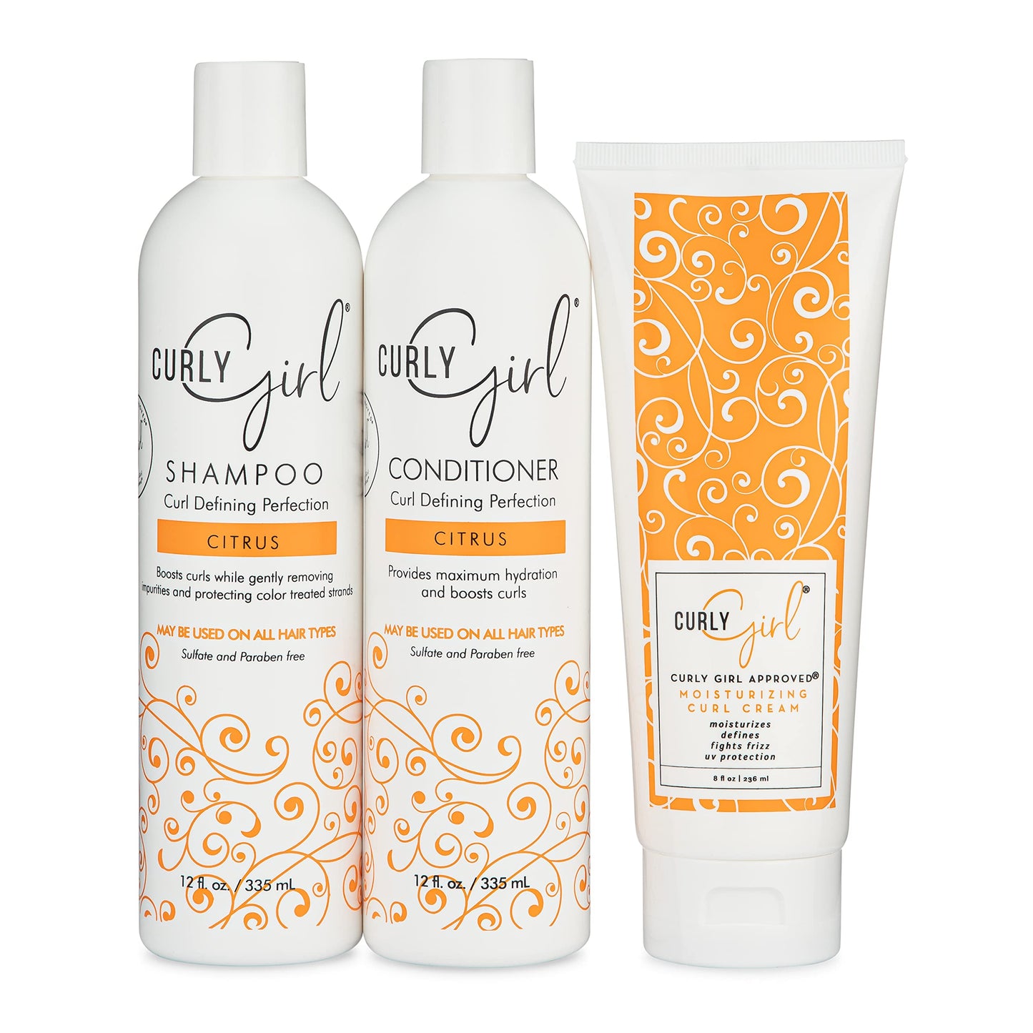 NEW Curly Girl Curly Hair Shampoo, Conditioner and Moisturizing Bundle - Curl Method Approved Set for Defined, Frizz-Free Curls Beauty & Personal Care Curly Girl