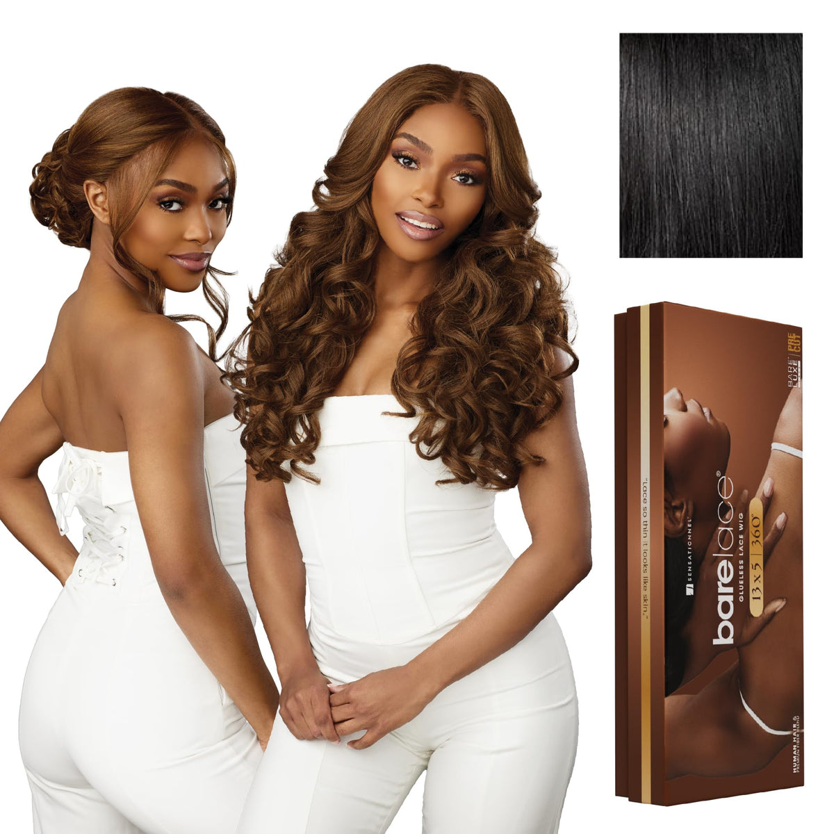 Sensationnel Barelace 13x5 360 LaceWig-Unit 3, 1 JETBLACK