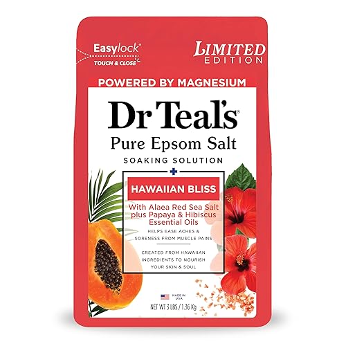 Dr Teal's Epsom Salt Magnesium Soak, Limited Edition Hawaiian Bliss, 3lbs Beauty & Personal Care Dr Teal's