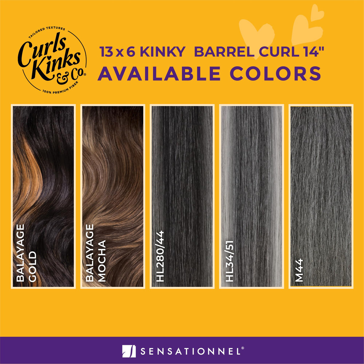 Sensationnel CKCO Kinkyedges Wig-Kinky Barrel Curl 14 Inch, BALAYAGEGOLD