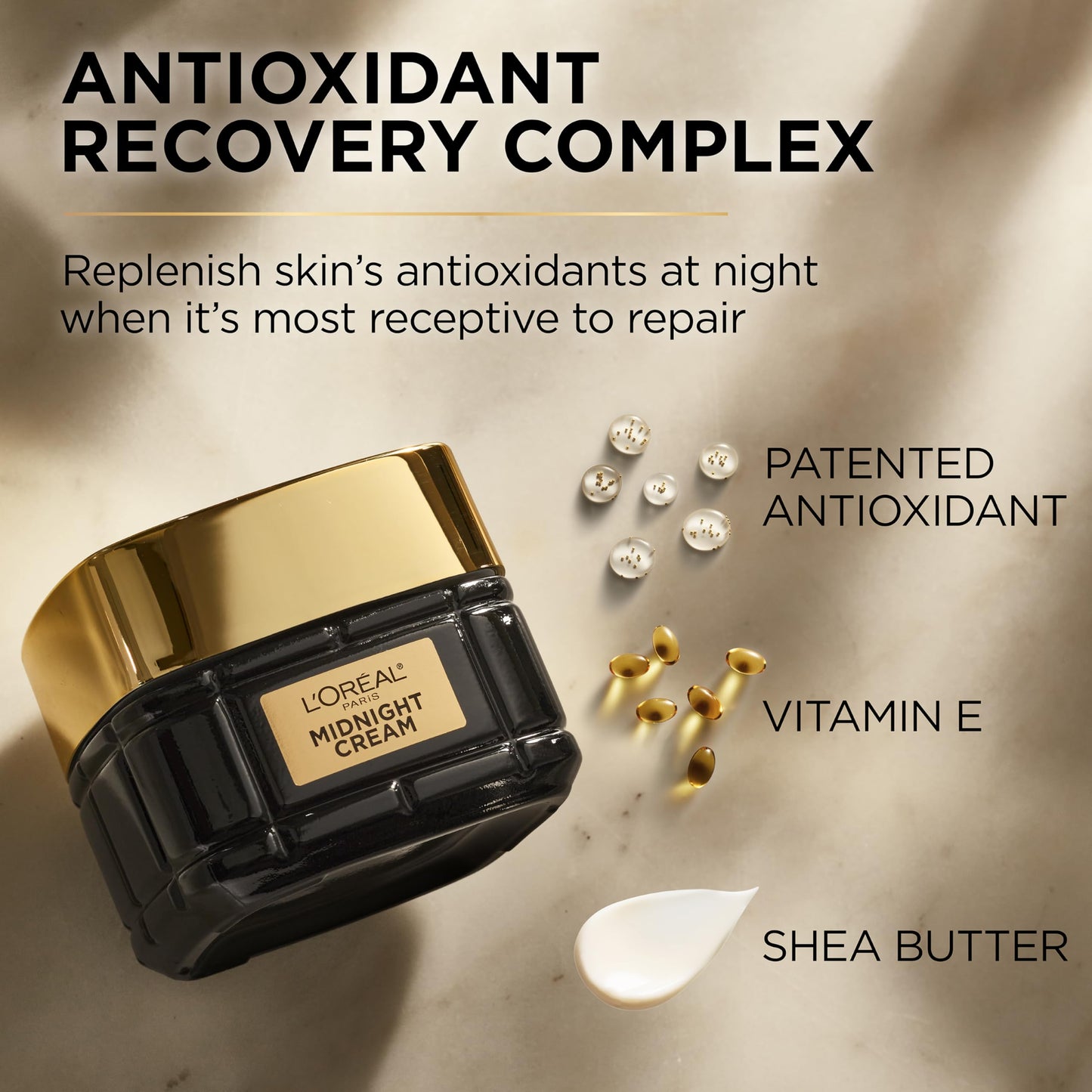 L'Oreal Paris Age Perfect Anti-Aging Midnight Face Cream, Fragrance-Free Face Moisturizer with Shea Butter and Antioxidants to Reduce Wrinkles Beauty & Personal Care L'Oreal Paris