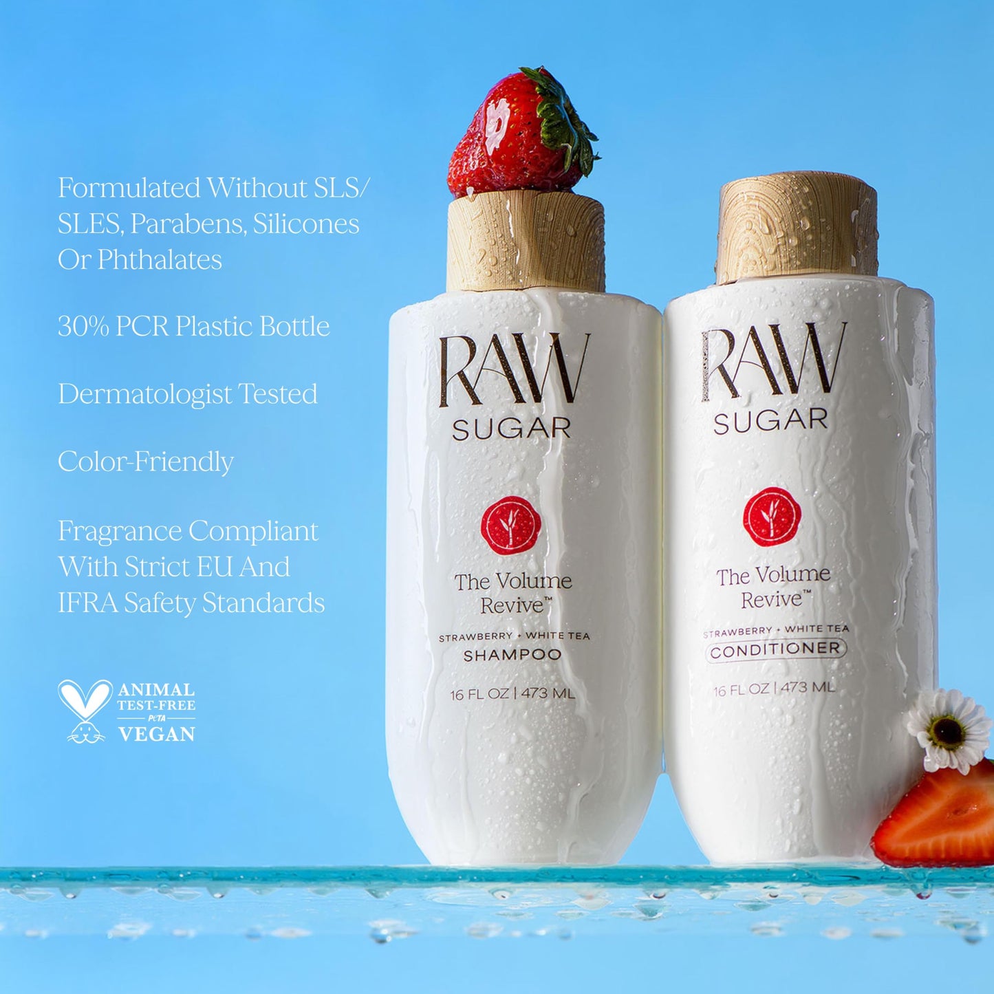 Raw Sugar Shampoo and Conditioner Set, The Volume Revive Hair Care Duo, 16 Fl Oz (2 Products) Boosts Volume, A Volumizing Haircare Bundle, Without Beauty & Personal Care RAW SUGAR