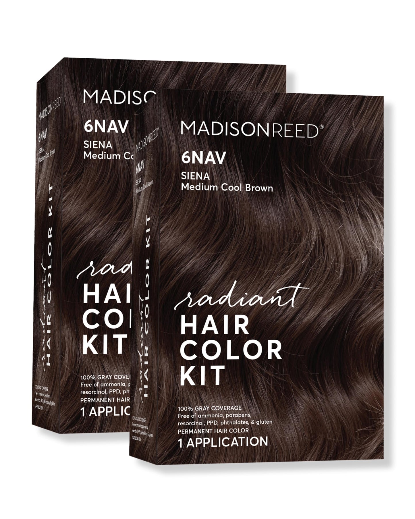 Madison Reed Radiant Hair Color Kit - 6NAV Medium Cool Brown (Siena Brown), Dimensional Gray Hair Blending Permanent Hair Dye, PPD-Free Beauty & Personal Care Madison Reed